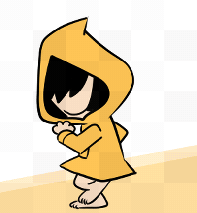 A Cartoon Of A Person Wearing A Yellow Raincoat GIF