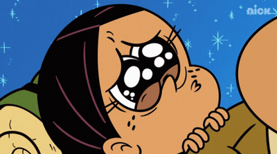 A Cartoon Of A Person With A Nick Logo In The Background GIF