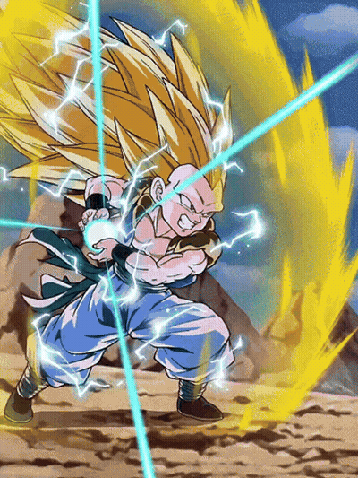 A Cartoon Of A Person With Lightning Coming Out Of His Eyes GIF