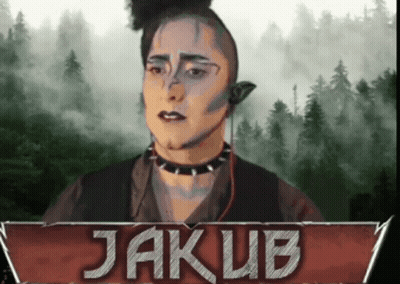 A Cartoon Of A Person With The Name Jakub On The Bottom GIF