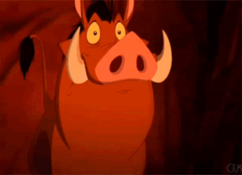 A Cartoon Of A Pig With The Words Pumbaa Thursday And Pumbaa Thursday Below It GIF