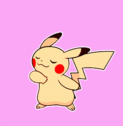 A Cartoon Of A Pikachu With The Words Take A Bow GIF