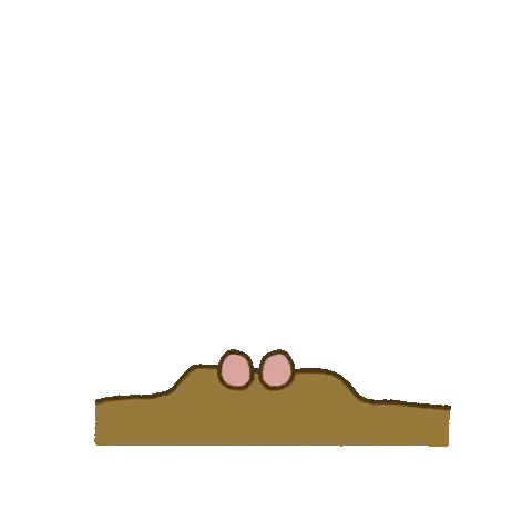 A Cartoon Of A Pink Bunny With Brown Ears Sticker