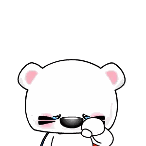 A Cartoon Of A Polar Bear With A Blue Balloon On Its Head Sticker