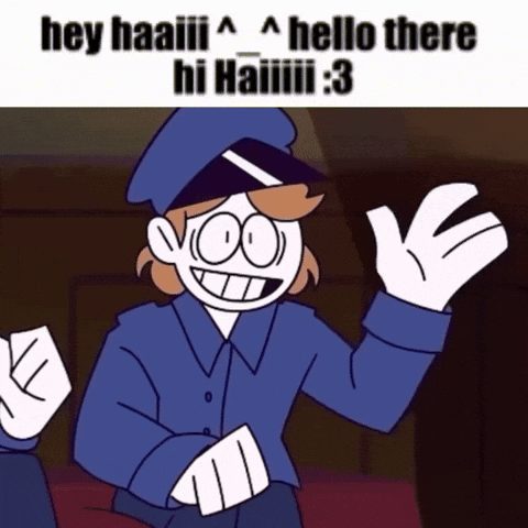 A Cartoon Of A Police Officer Says Hey Haaiii Hello There GIF