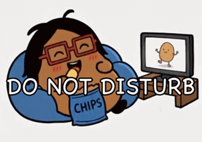 A Cartoon Of A Potato Eating Chips And Watching Tv GIF