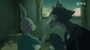 A Cartoon Of A Rabbit And A Wolf With Netflix Written On The Bottom Right GIF