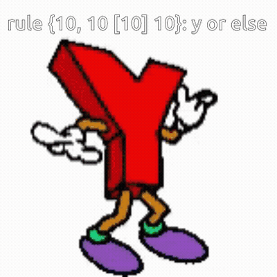 A Cartoon Of A Red Y With Arms And Legs GIF