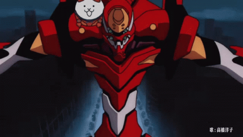 A Cartoon Of A Robot With Chinese Writing On The Bottom Right GIF