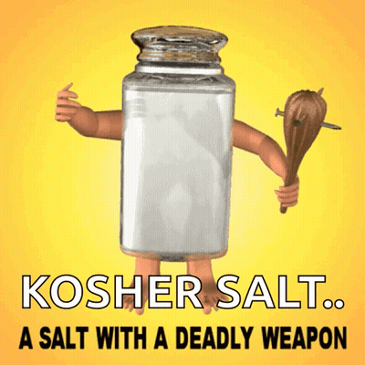 A Cartoon Of A Salt Shaker Holding A Wooden Stick GIF