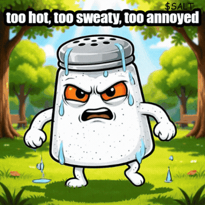 A Cartoon Of A Salt Shaker With Sweat Coming Out Of It GIF