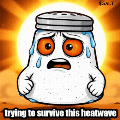 A Cartoon Of A Salt Shaker With The Words Trying To Survive This Heatwave Written Below It GIF