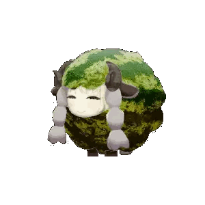 A Cartoon Of A Sheep With A Watermelon On Its Head Sticker