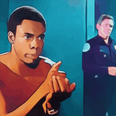 A Cartoon Of A Shirtless Man Giving A Thumbs Down GIF