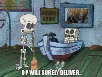 A Cartoon Of A Skeleton Holding A Broom Next To A Boat That Says Op Will Surely Deliver .. GIF