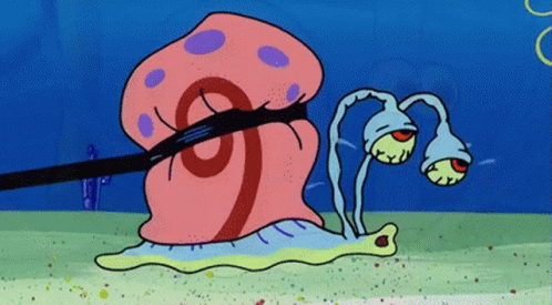 A Cartoon Of A Snail Being Tied Up With A Rope GIF