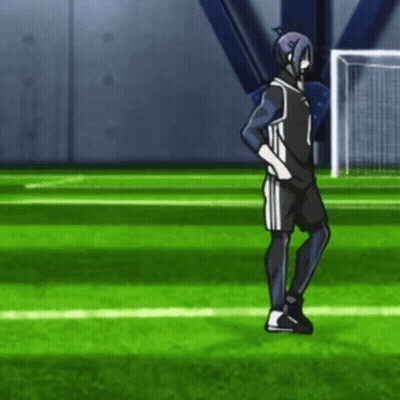 A Cartoon Of A Soccer Player Standing On A Field . GIF