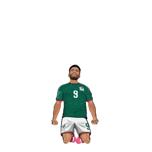 A Cartoon Of A Soccer Player Wearing A Green Jersey With The Number 9 On It Sticker