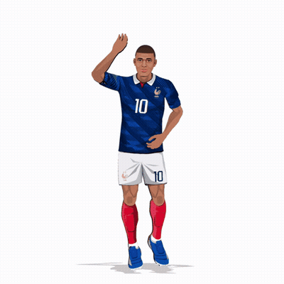 A Cartoon Of A Soccer Player With The Number 10 On His Jersey GIF