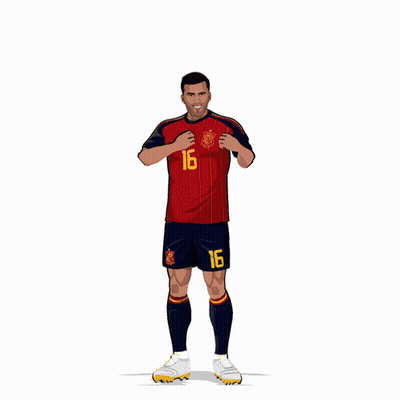A Cartoon Of A Soccer Player With The Number 16 On His Shirt GIF