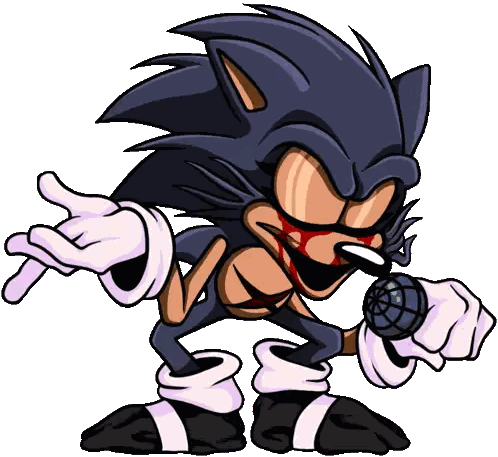 A Cartoon Of A Sonic The Hedgehog Holding A Microphone Sticker