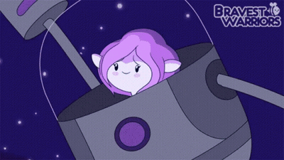 A Cartoon Of A Space Ship With The Words Bravest Warriors On The Bottom Right GIF