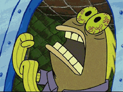 A Cartoon Of A Spongebob Character With A Huge Mouth GIF