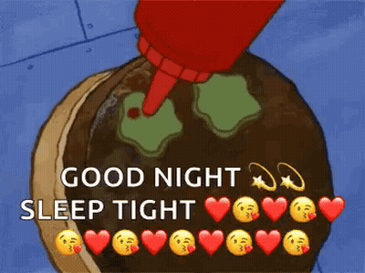A Cartoon Of A Spongebob Squarepants Character Saying Good Night Sleep Tight GIF