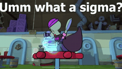 A Cartoon Of A Squirrel With The Words Umm What A Sigma GIF