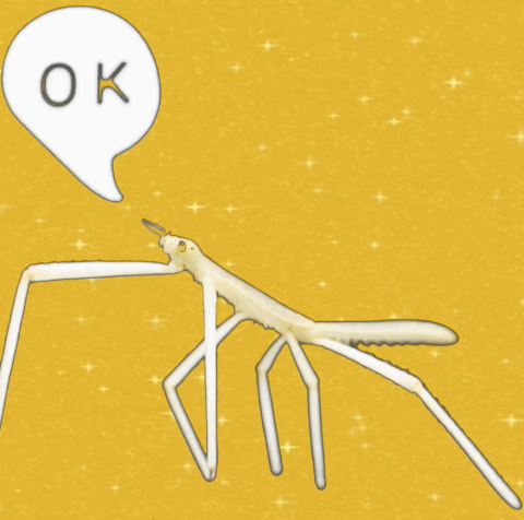 A Cartoon Of A Stick With A Speech Bubble That Says Ok GIF