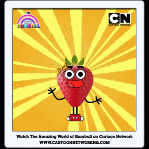A Cartoon Of A Strawberry From The Amazing World Of Gumball On Cartoon Network GIF