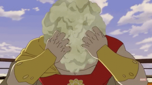 A Cartoon Of A Superhero With A Marvel Logo On The Bottom GIF