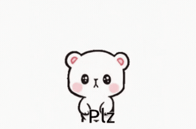 A Cartoon Of A Teddy Bear Covering Its Mouth With Its Hands And The Words `` Plz '' Below It . GIF