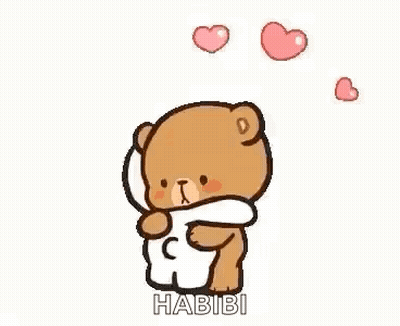 A Cartoon Of A Teddy Bear Hugging Another Teddy Bear . GIF