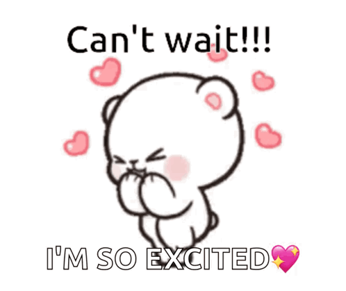 A Cartoon Of A Teddy Bear Saying " Can 'T Wait " GIF