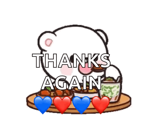 A Cartoon Of A Teddy Bear Says Thanks Again GIF