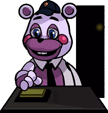 A Cartoon Of A Teddy Bear Wearing A Hat And Tie Sitting At A Table . Sticker