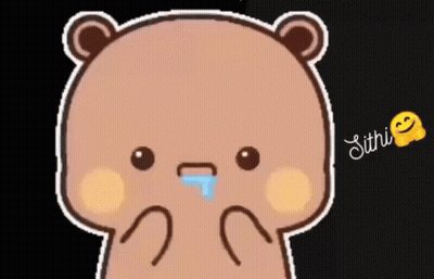A Cartoon Of A Teddy Bear With A Tear Coming Out Of Its Nose And The Name Sithi Written Below It GIF