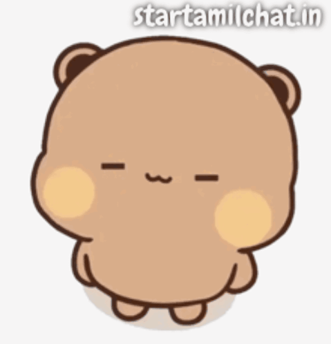 A Cartoon Of A Teddy Bear With The Words Starttamilchat.in Written Below It GIF