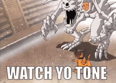 A Cartoon Of A Tiger Fighting A Monster With The Caption Watch Yo Tone GIF
