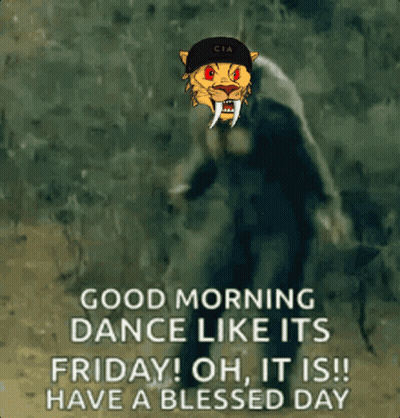 A Cartoon Of A Tiger Wearing A Hat That Says Cia On It GIF
