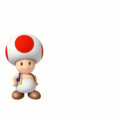 A Cartoon Of A Toad With The Words " Jazmin Loves Yunho And Toad " GIF