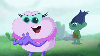 A Cartoon Of A Troll Standing Next To A Cartoon Character GIF