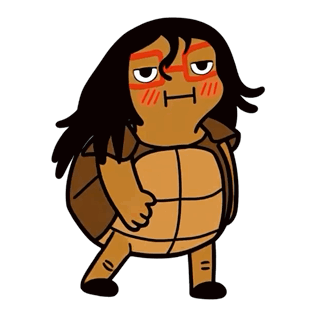 A Cartoon Of A Turtle Wearing Glasses And Making A Face GIF