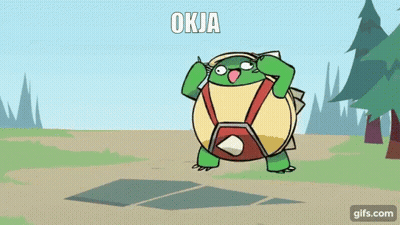 A Cartoon Of A Turtle With Okja Straight To 8Th Written On It GIF