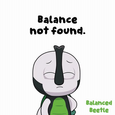 A Cartoon Of A Turtle With The Words Balance Not Found Above It GIF
