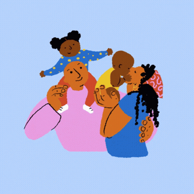 A Cartoon Of A Woman Holding A Child With The Words Child Tax Credit Largest Middle Class Tax Cut For Families In Decade GIF