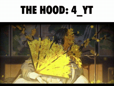 A Cartoon Of A Woman Holding A Fan With The Words The Hood 4 Yt Below Her GIF