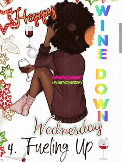 A Cartoon Of A Woman Holding A Glass Of Wine GIF