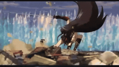 A Cartoon Of A Woman Holding A Sword In Her Hand GIF
